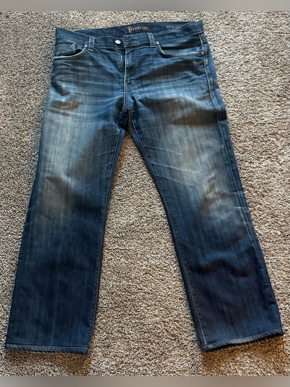 Fidelity Men's Bootcut Jeans in Dark Blue Wash